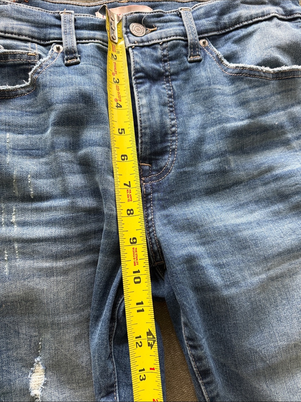Lucky Brand Blue Cropped Distressed Jeans - Picture 7 of 9